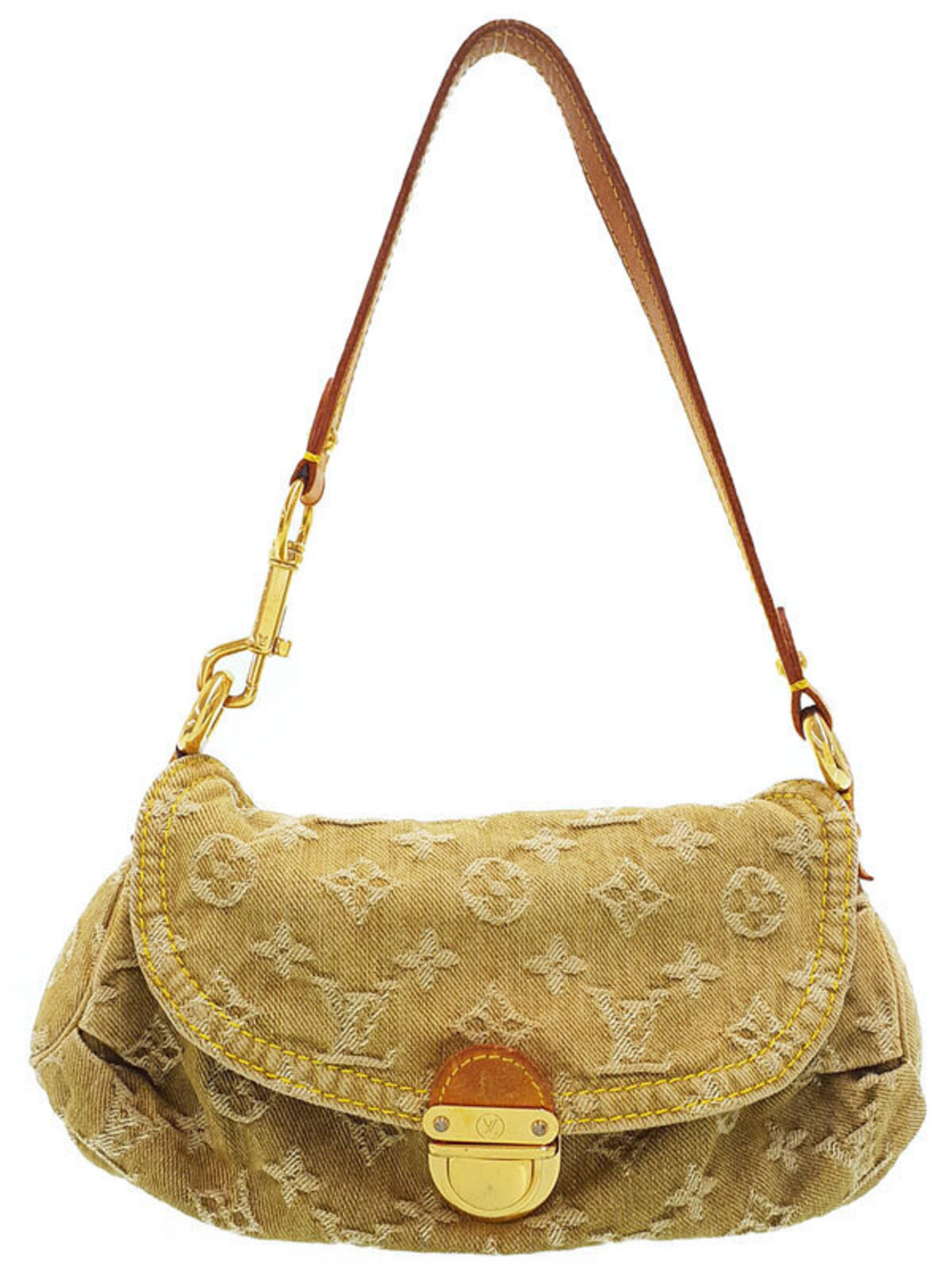 Louis Vuitton Monogram Denim Pleaty Hobo Bag